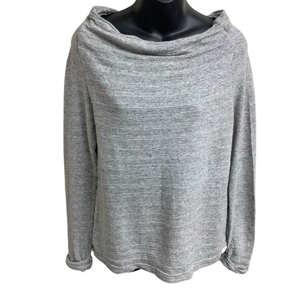 Standard James Perse Heather Gray Cowl Neck Pullover Top - Picture 4 of 8